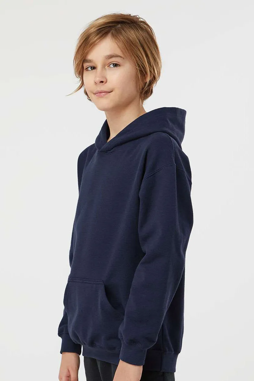 Tultex Youth Hooded Sweatshirt Hoodie w/ Pouch Pocket - Navy Blue