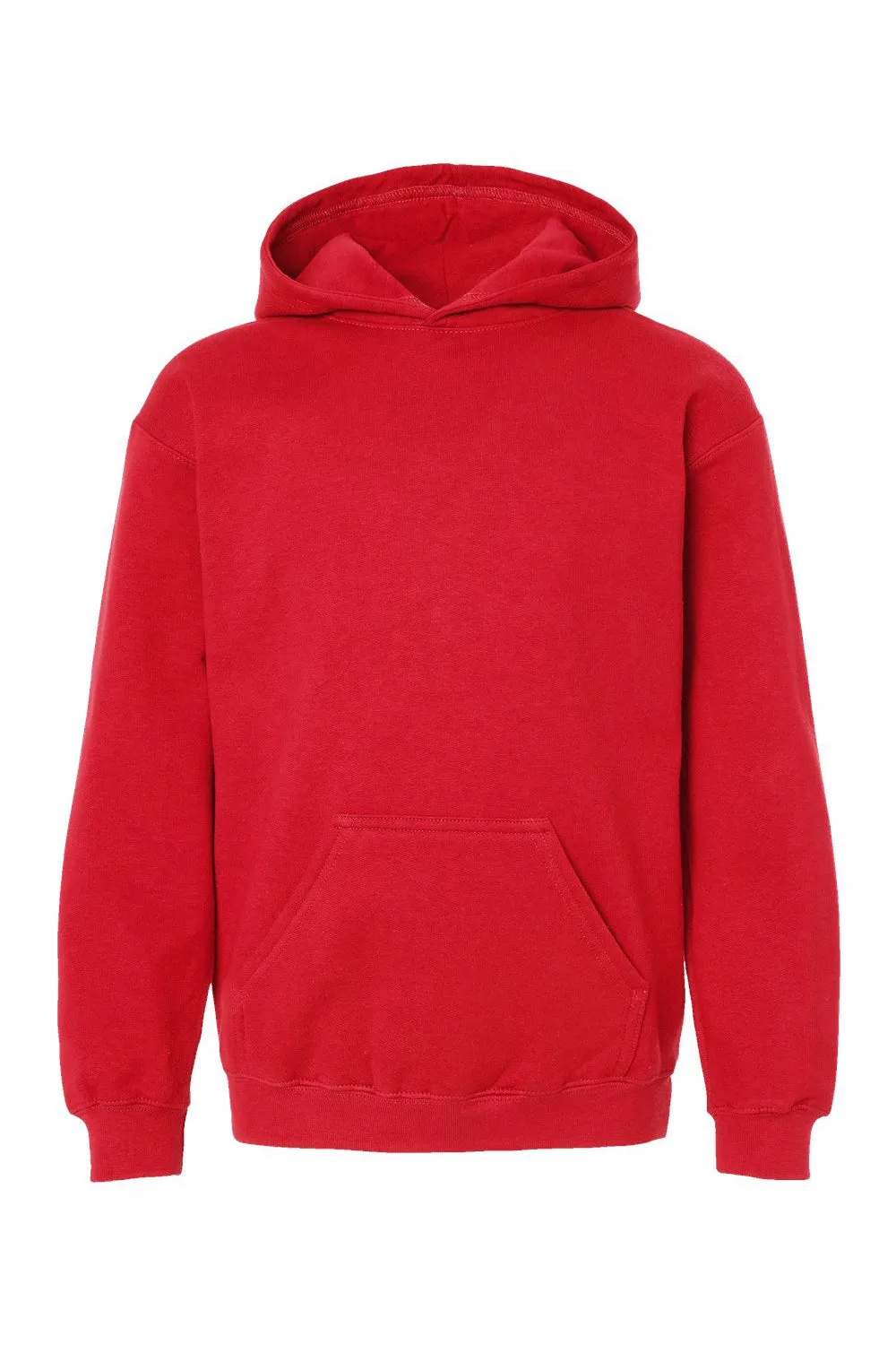 Tultex Youth Hooded Sweatshirt Hoodie w/ Pouch Pocket - Red