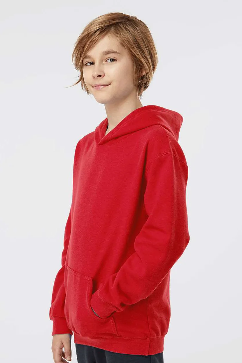 Tultex Youth Hooded Sweatshirt Hoodie w/ Pouch Pocket - Red