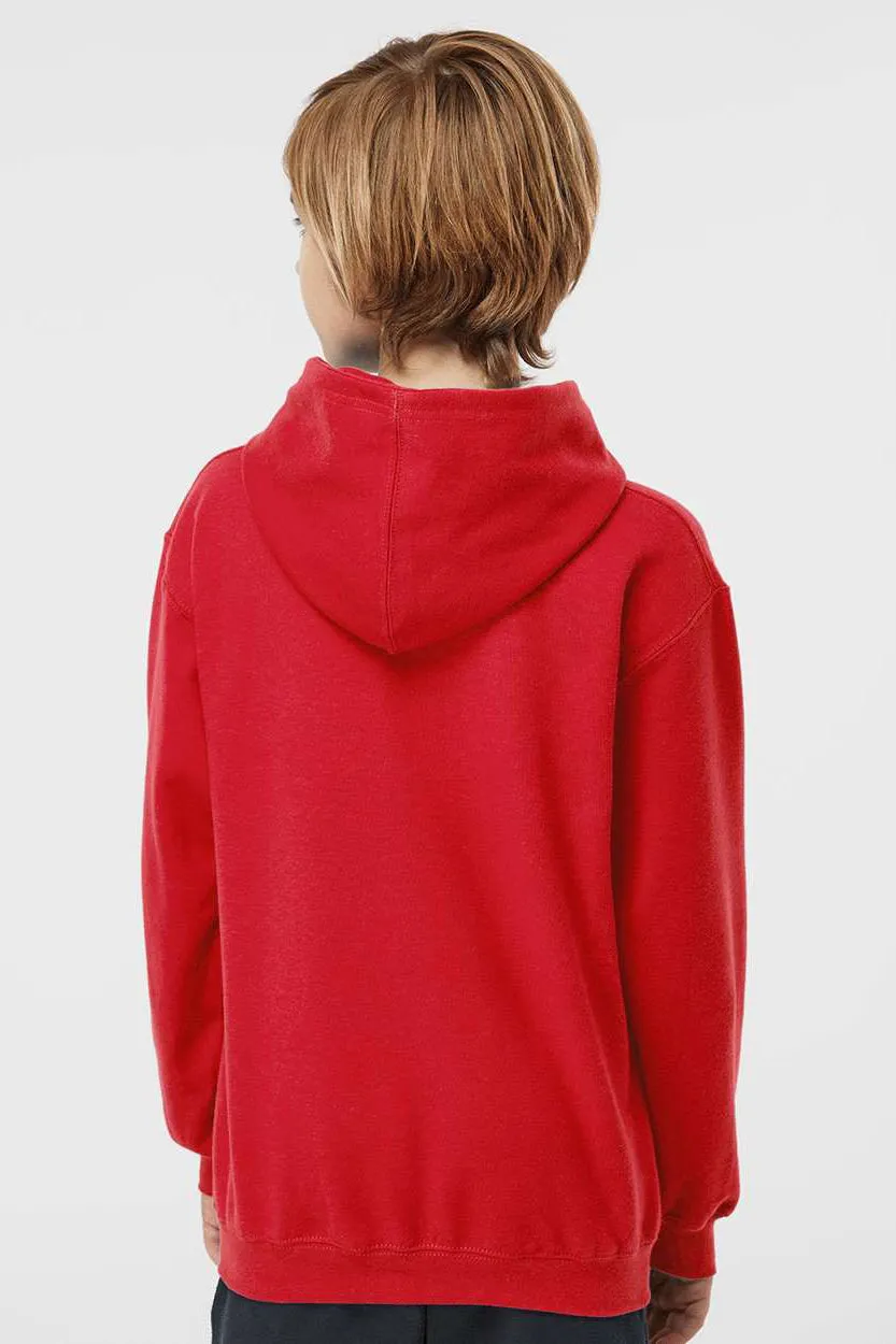 Tultex Youth Hooded Sweatshirt Hoodie w/ Pouch Pocket - Red