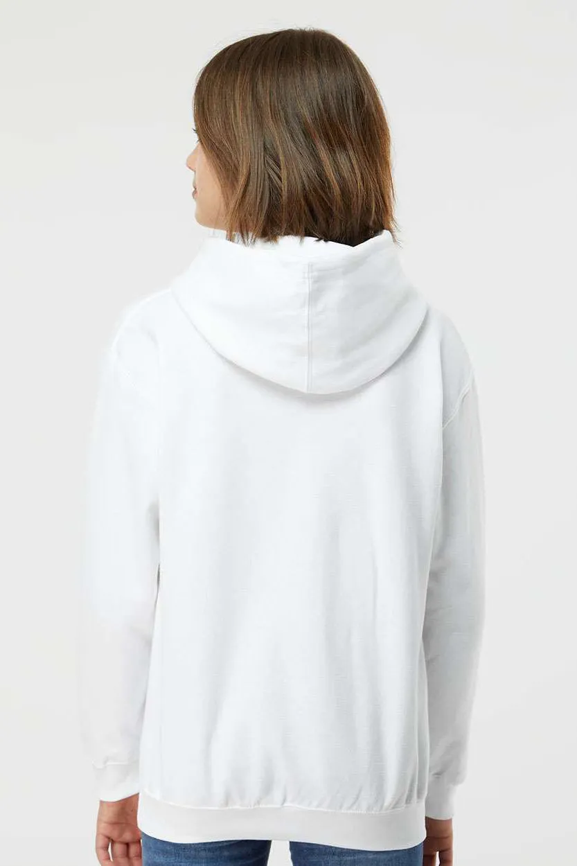 Tultex Youth Hooded Sweatshirt Hoodie w/ Pouch Pocket - White Clothing Tultex