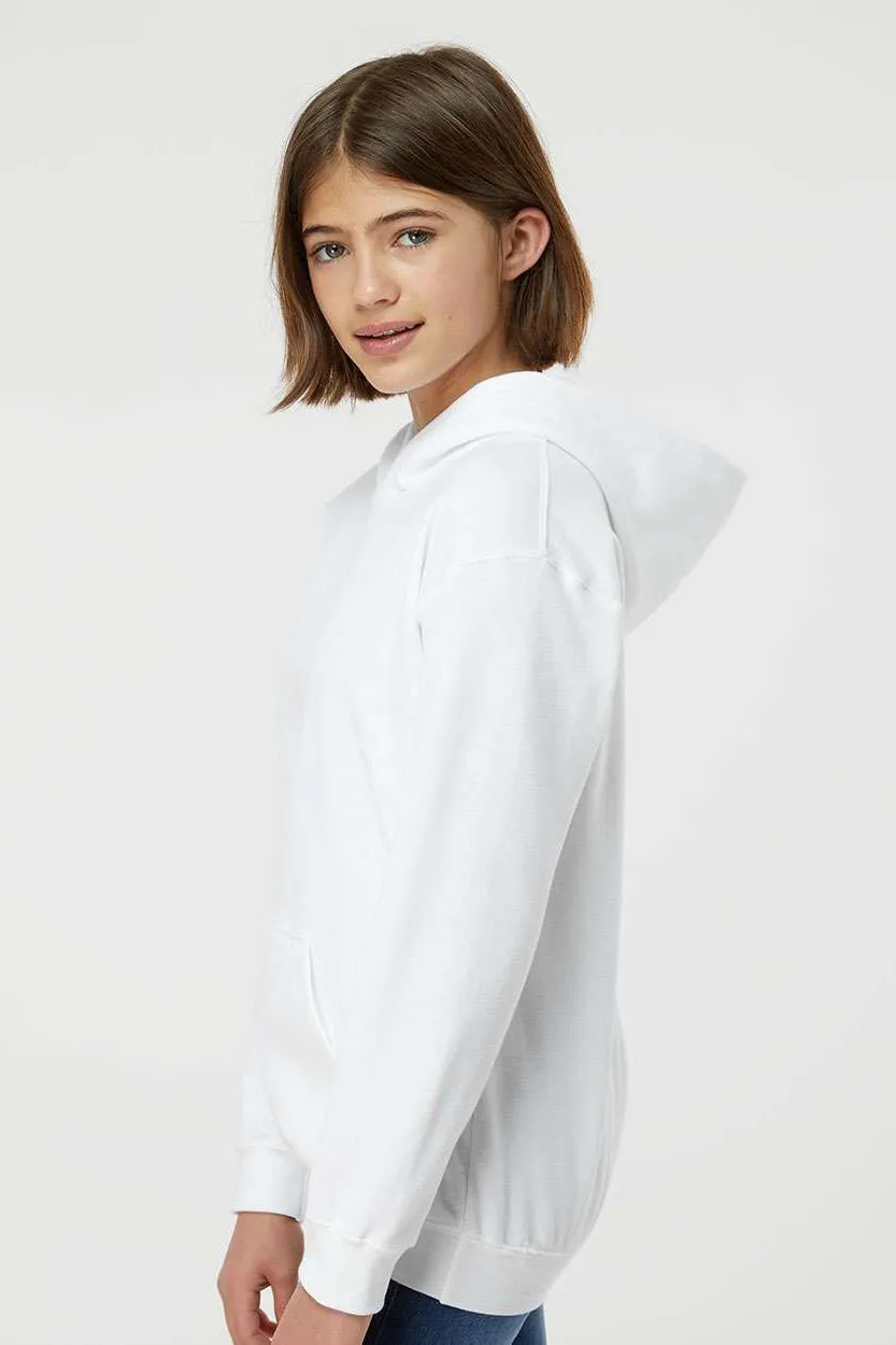 Tultex Youth Hooded Sweatshirt Hoodie w/ Pouch Pocket - White Clothing Tultex