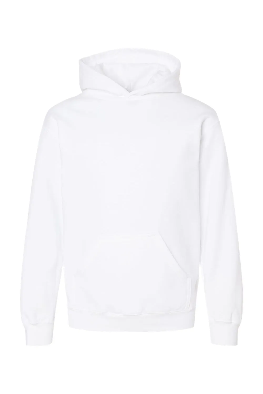 Tultex Youth Hooded Sweatshirt Hoodie w/ Pouch Pocket - White Clothing Tultex