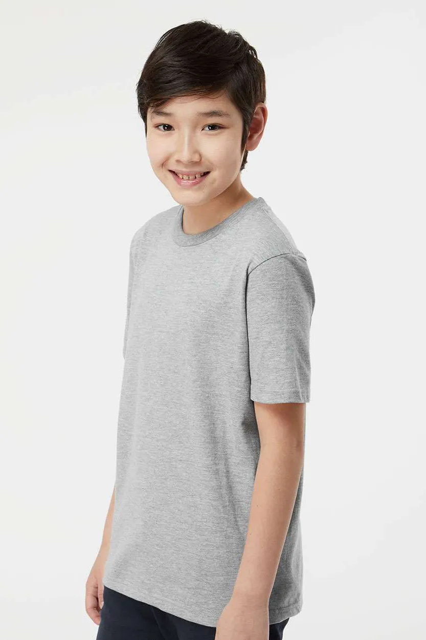 Tultex Youth Jersey Short Sleeve Crewneck T-Shirt - Heather Grey