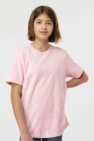 Tultex Youth Jersey Short Sleeve Crewneck T-Shirt - Light Pink
