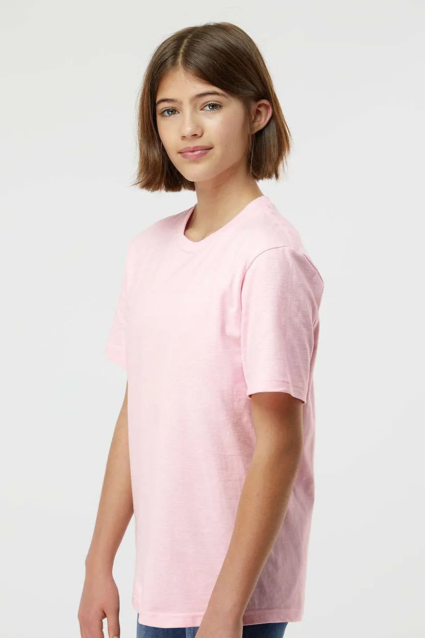 Tultex Youth Jersey Short Sleeve Crewneck T-Shirt - Light Pink