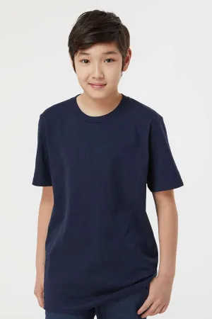 Tultex Youth Jersey Short Sleeve Crewneck T-Shirt - Navy Blue