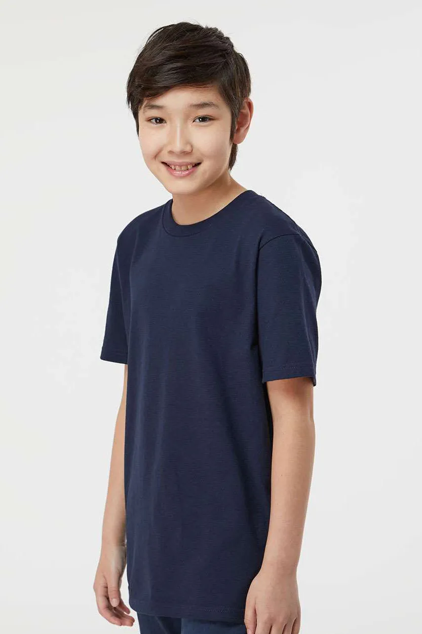 Tultex Youth Jersey Short Sleeve Crewneck T-Shirt - Navy Blue