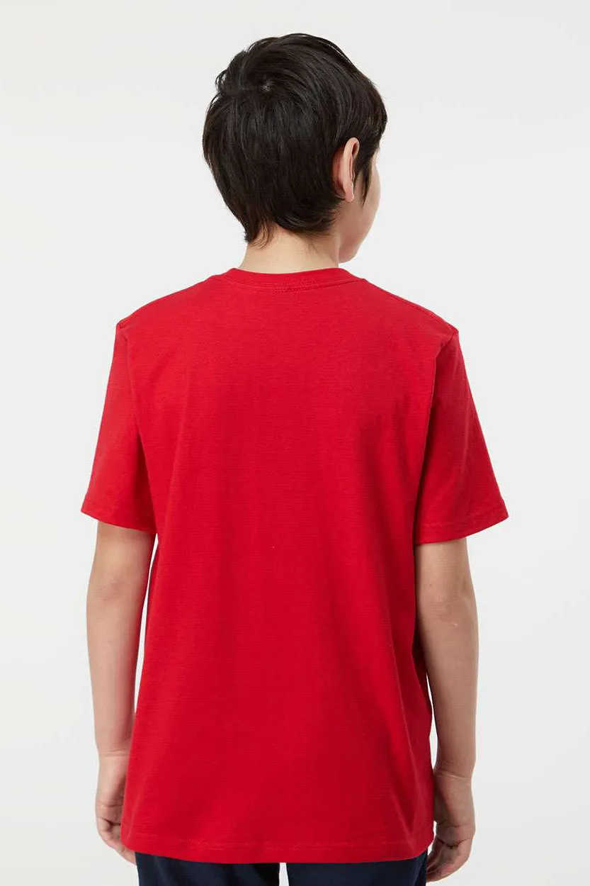 Tultex Youth Jersey Short Sleeve Crewneck T-Shirt - Red