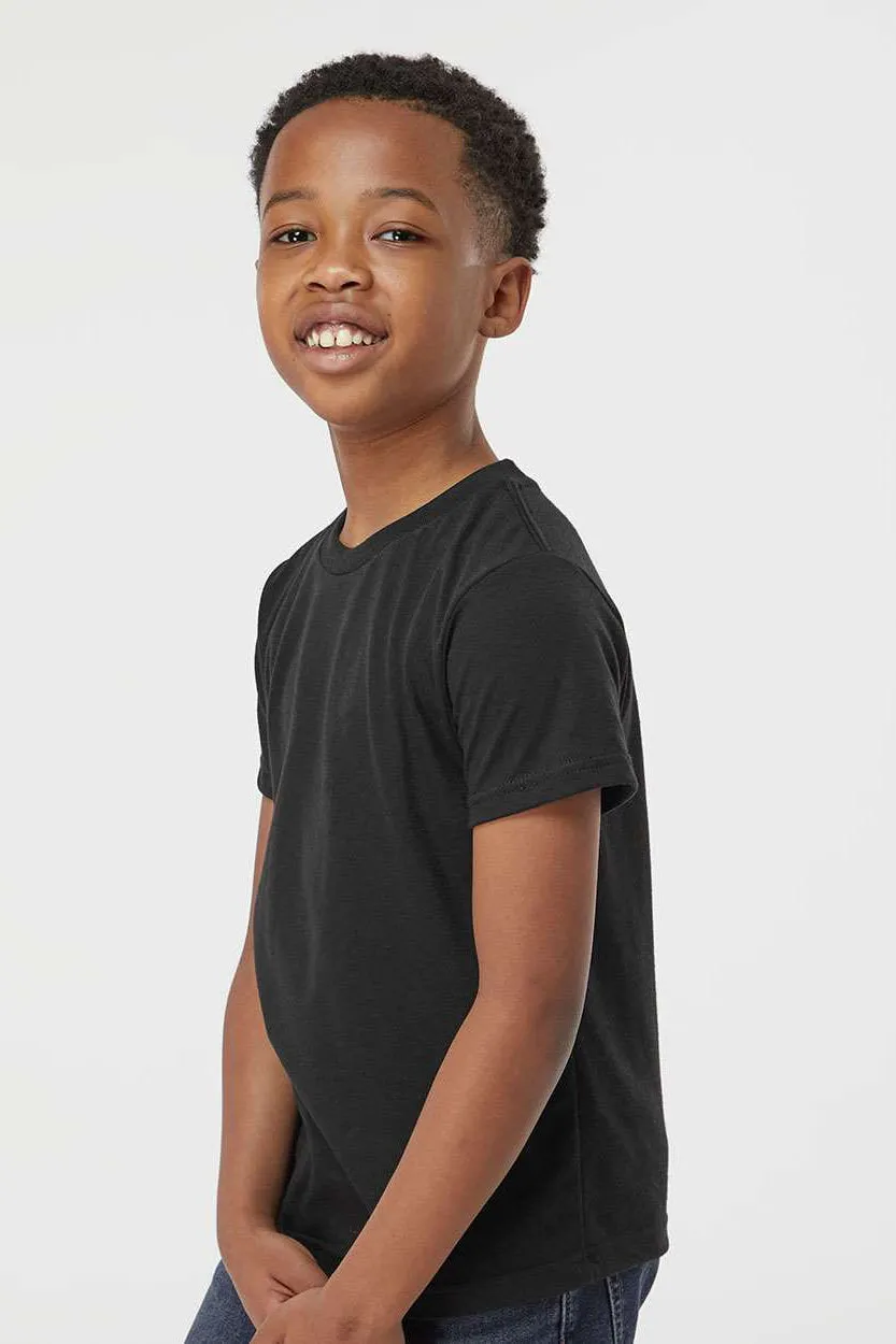 Tultex Youth Poly-Rich Short Sleeve Crewneck T-Shirt - Black