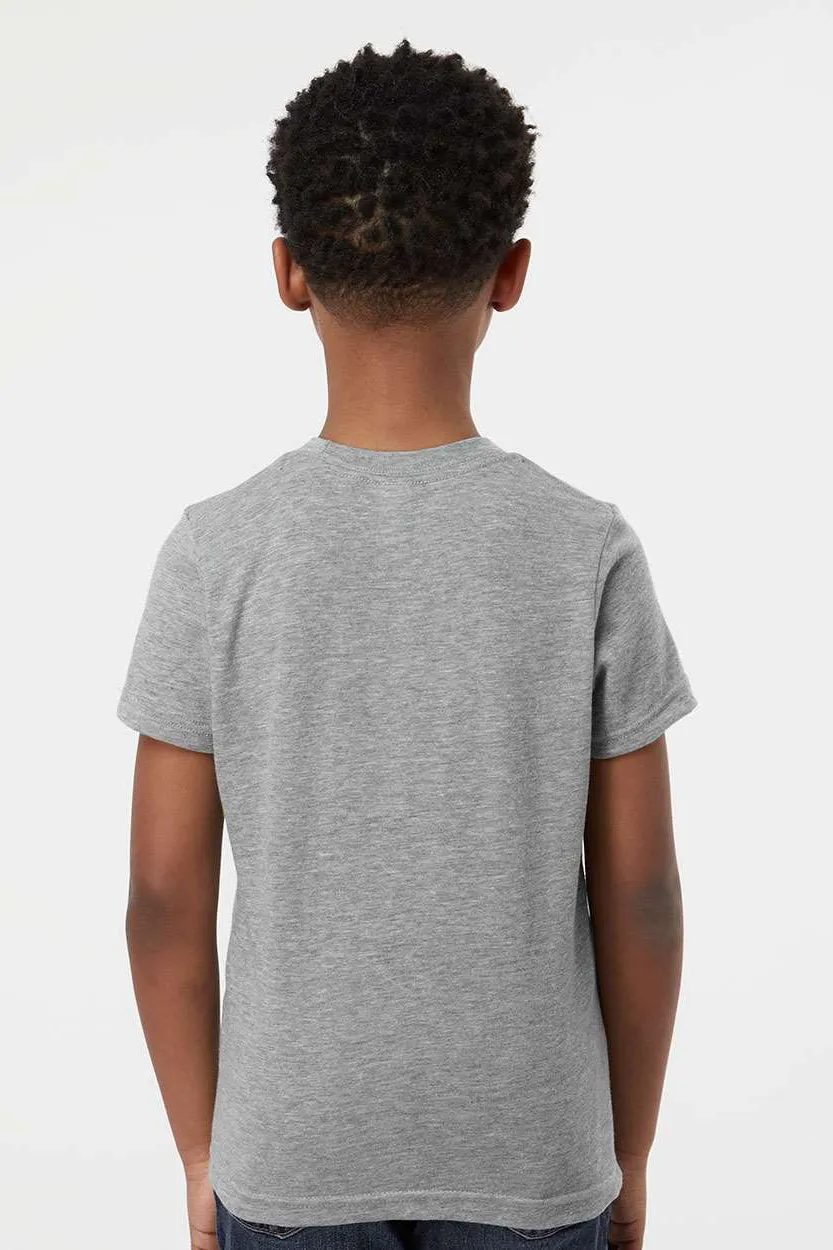 Tultex Youth Poly-Rich Short Sleeve Crewneck T-Shirt - Heather Grey