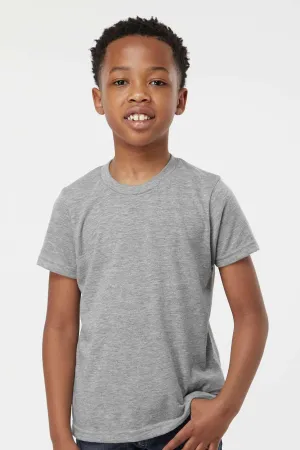 Tultex Youth Poly-Rich Short Sleeve Crewneck T-Shirt - Heather Grey