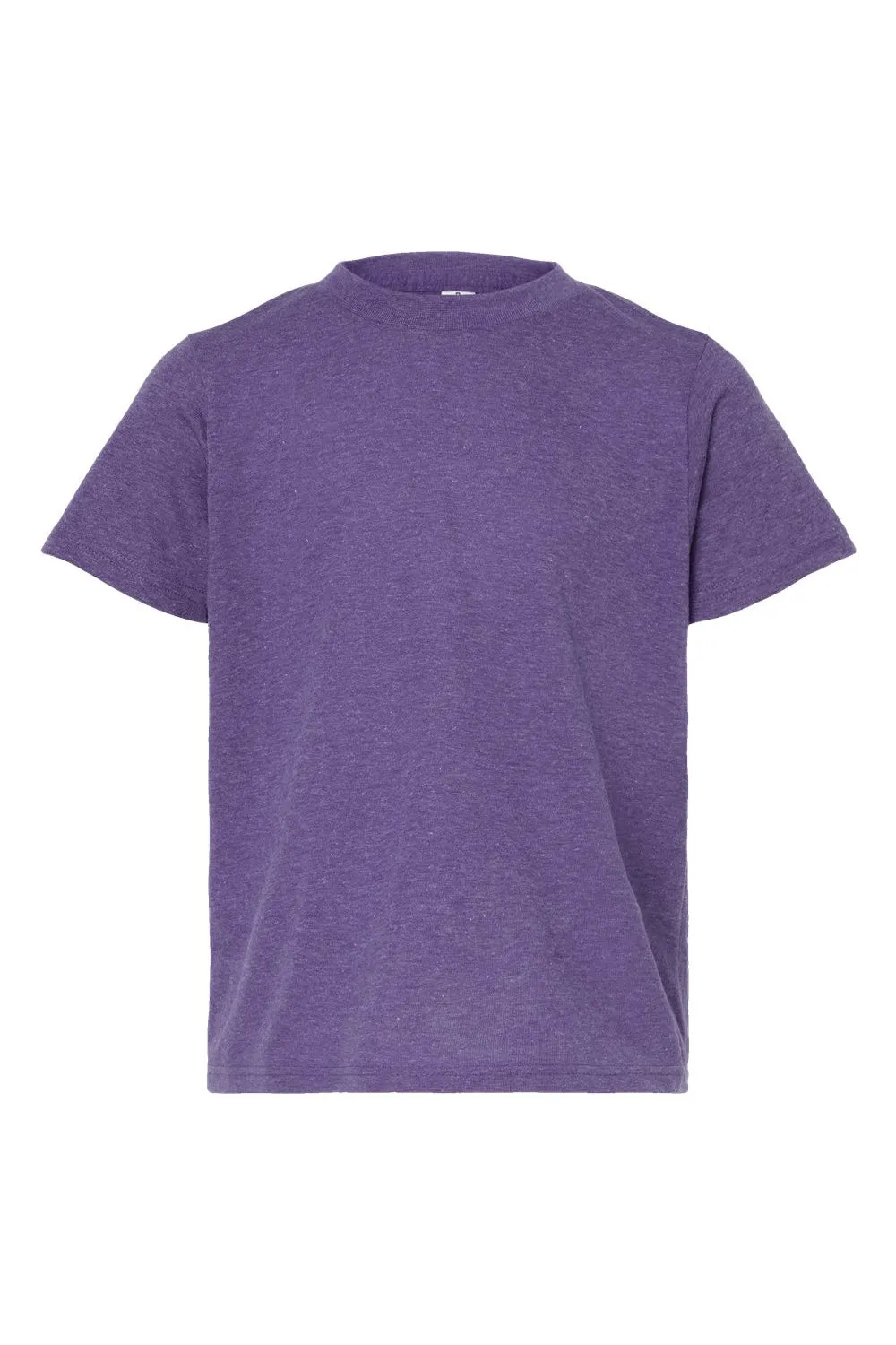 Tultex Youth Poly-Rich Short Sleeve Crewneck T-Shirt - Heather Purple