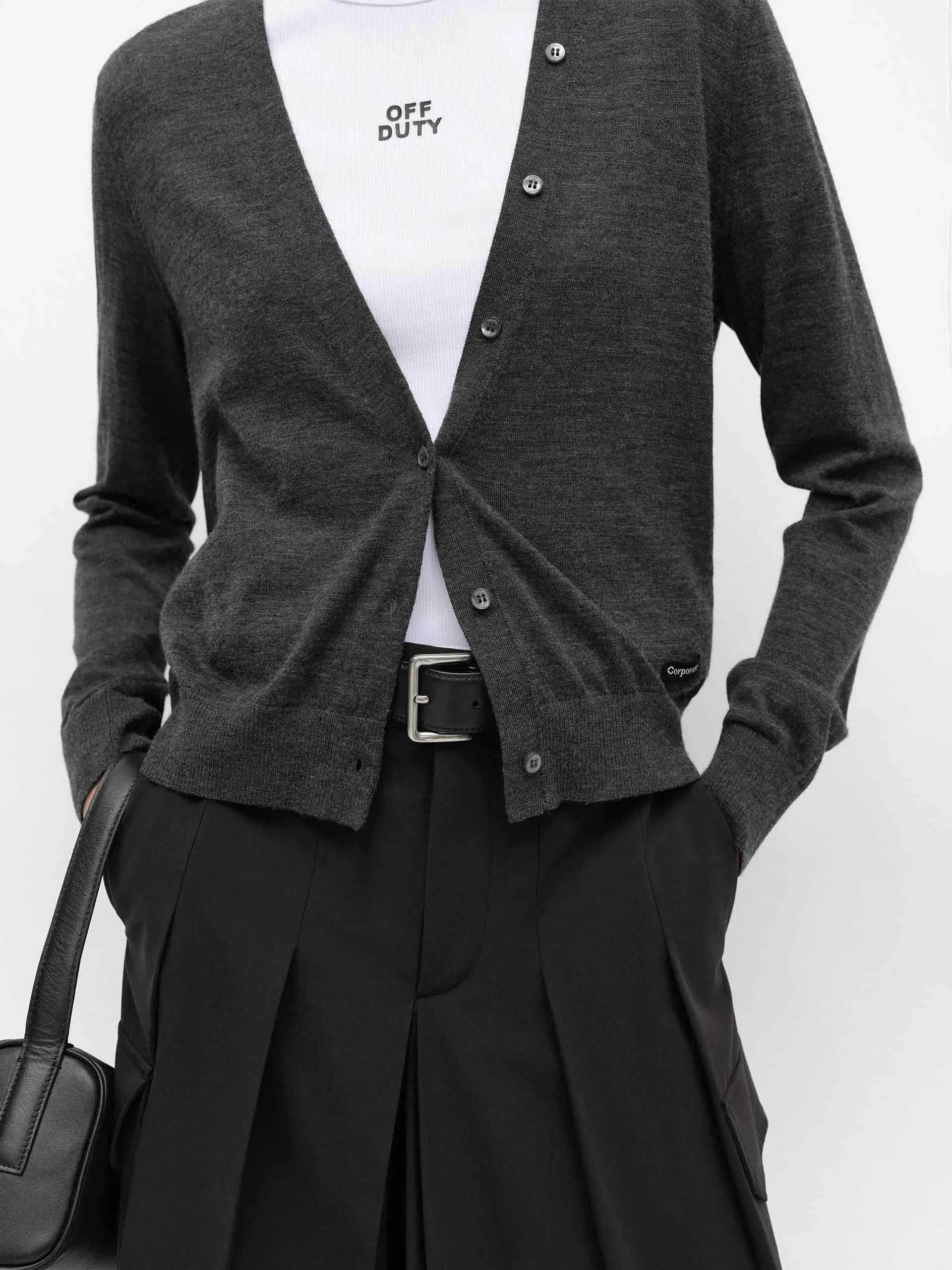 V-neck Soft Wool Cardigan