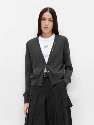 V-neck Soft Wool Cardigan