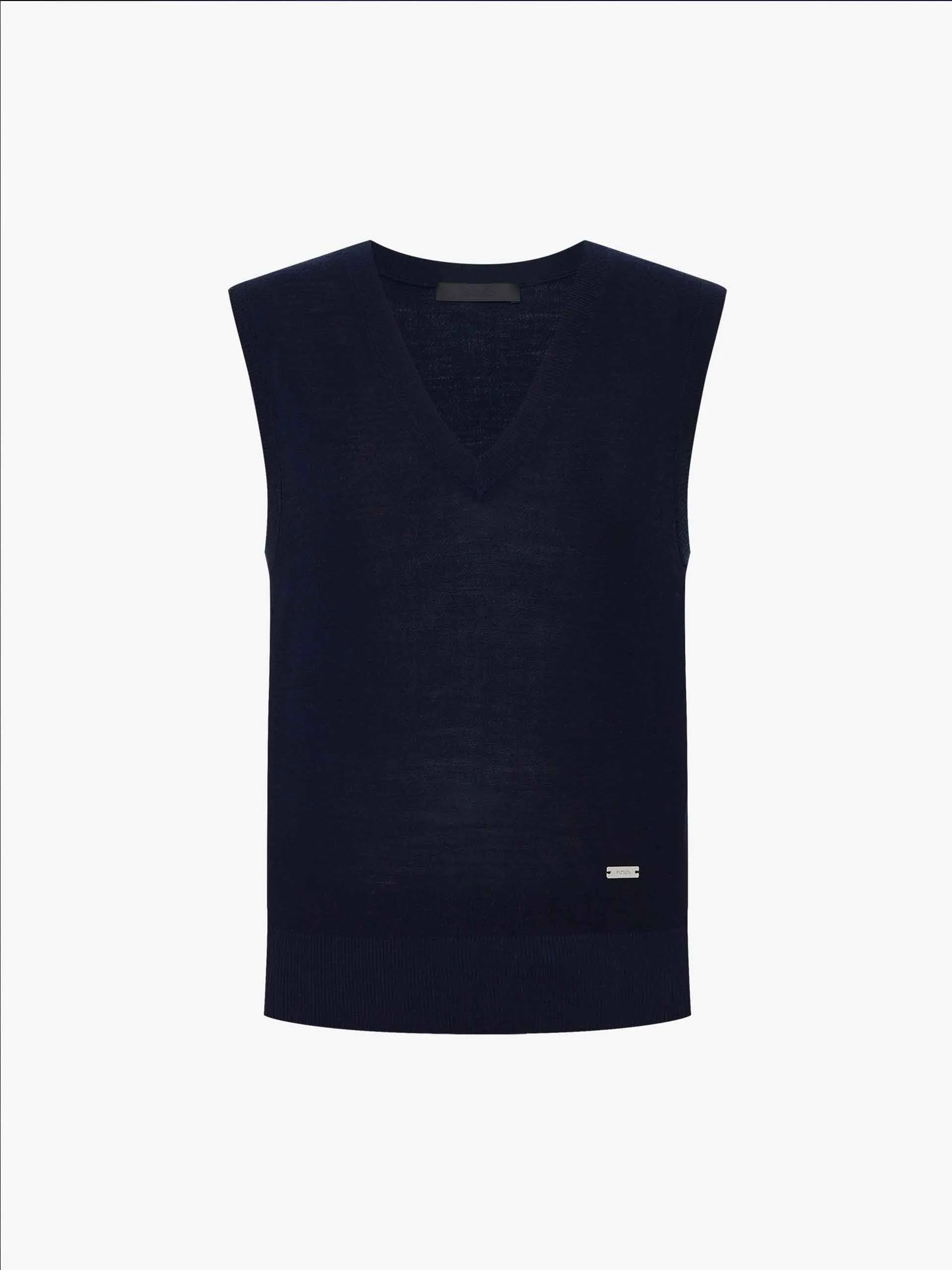 V-neck Wool Knit Vest