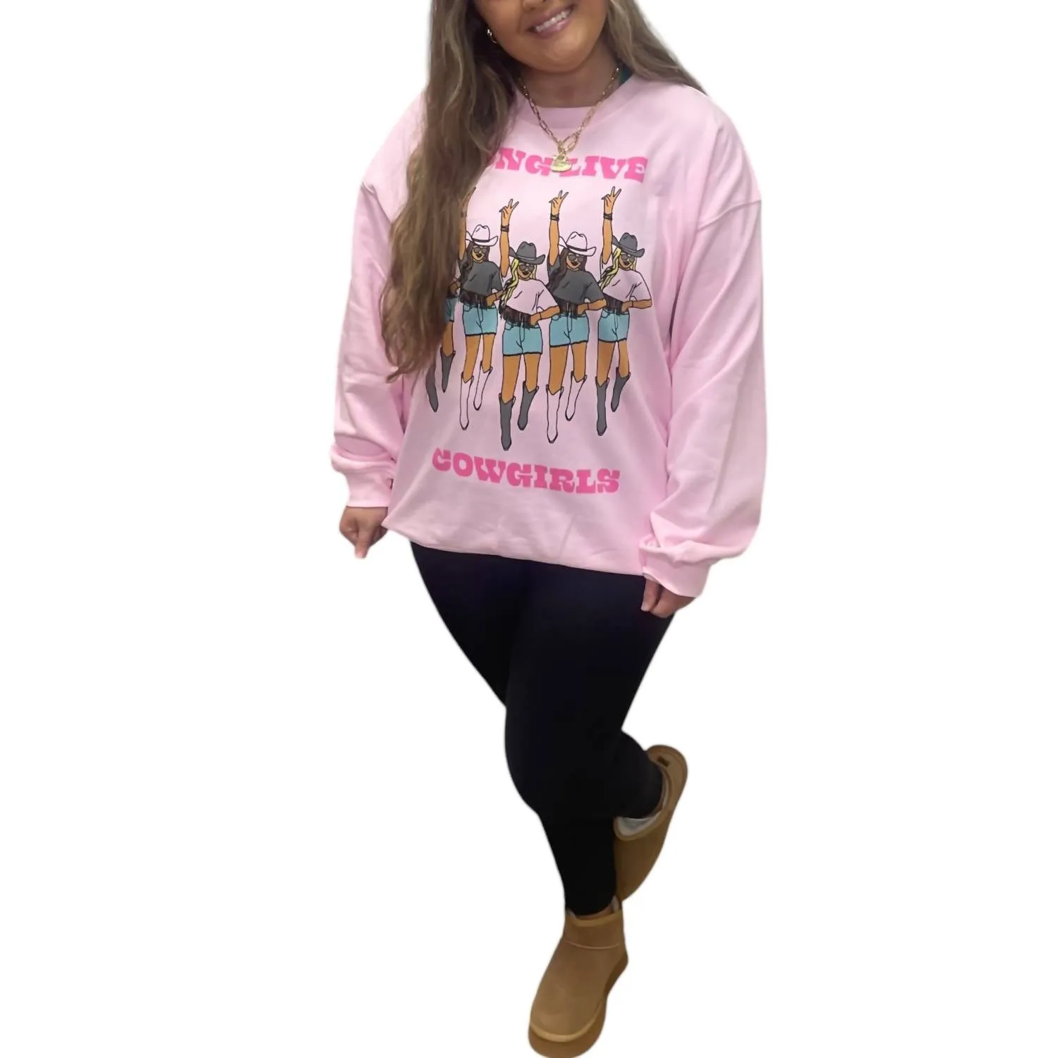 Vickie Sweatshirt In Long Live Cowgirls