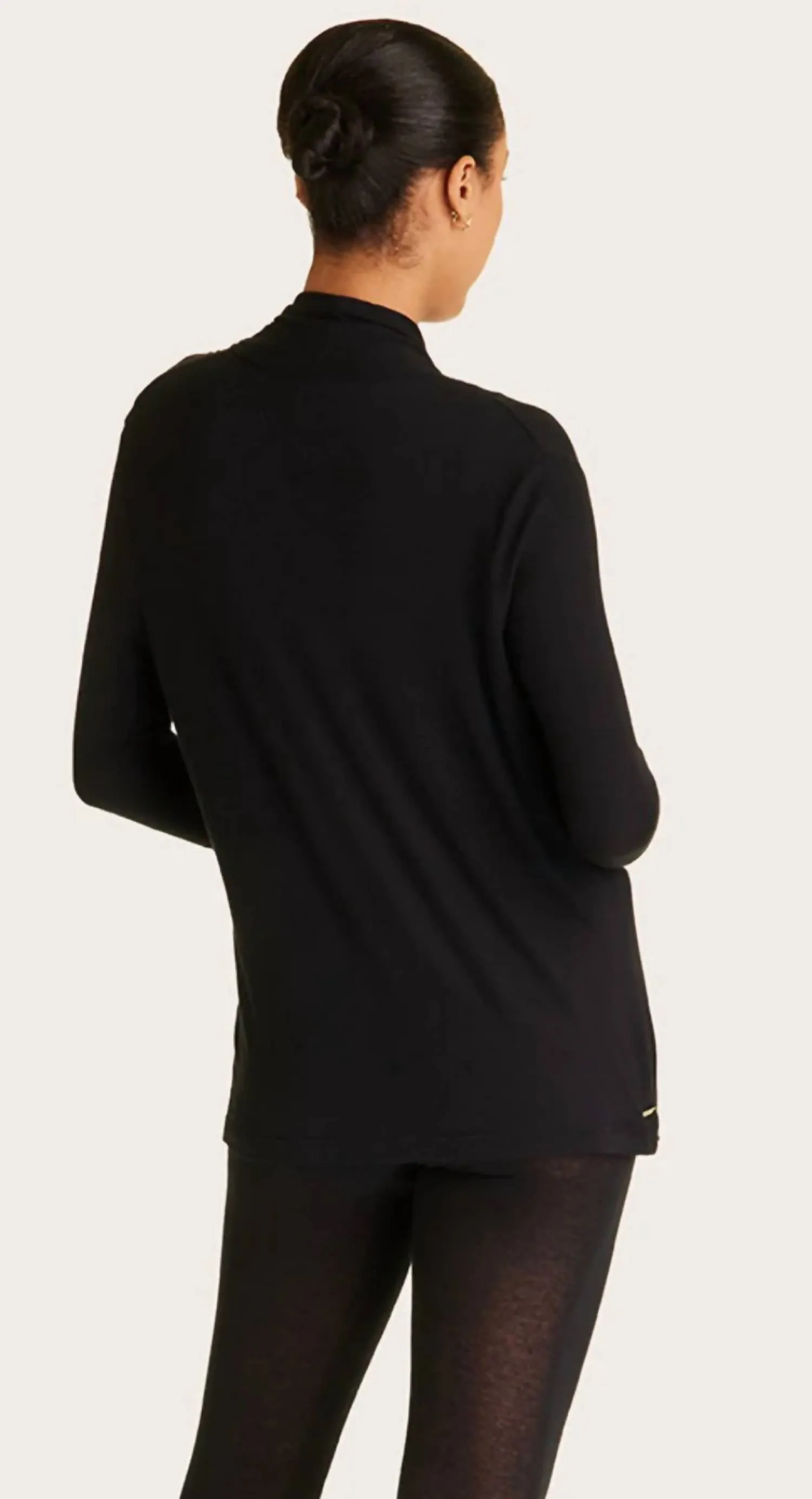 Washable Cashmere Cardigan In Black