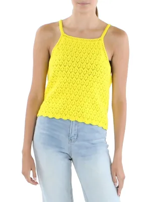 Womens Crochet Cropped Tank Top