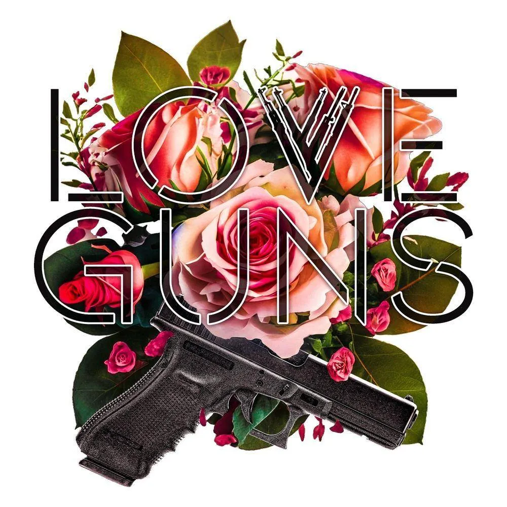 Women's Love Guns Slim Fit T-Shirt - White