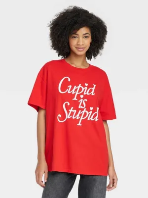 Women's Printed T-Shirt,Red