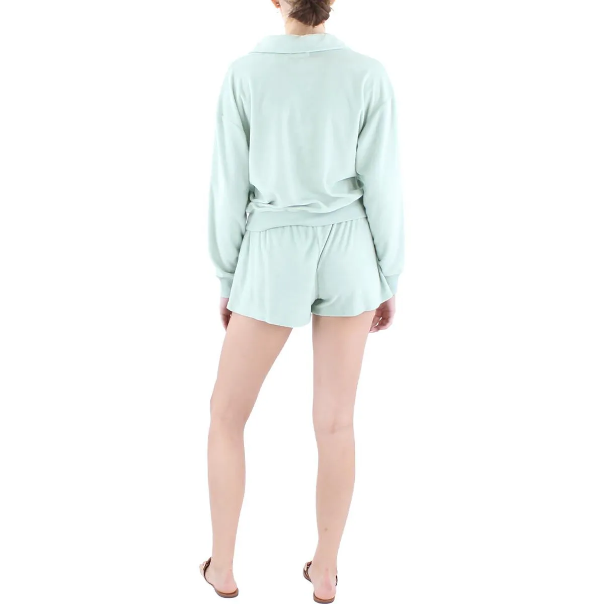 Womens Ribbed Trim  Cotton Sweatshirt