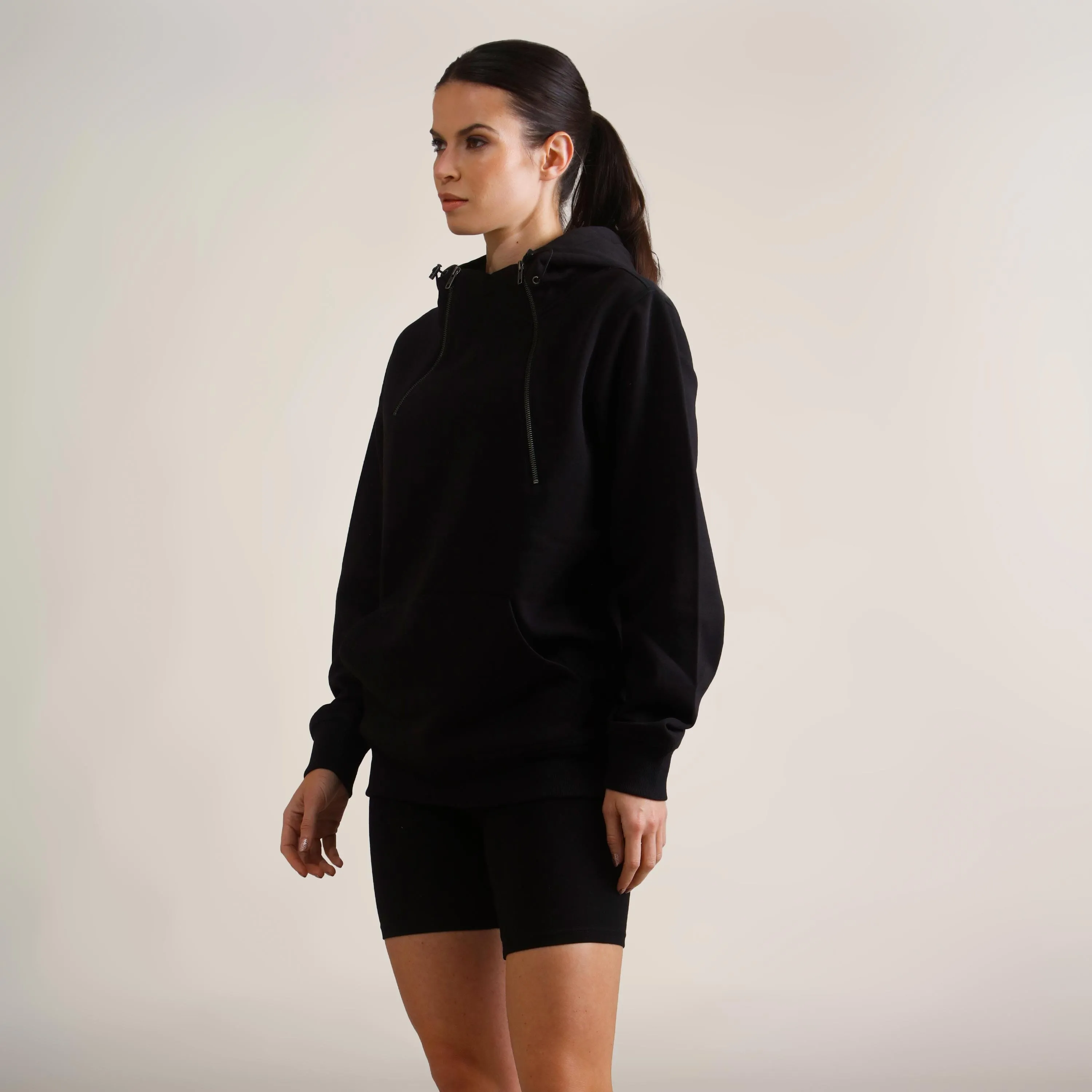 Women's Taylor Double Zipper Pullover Oversized Hoodie