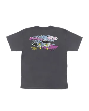 Youth Meek Scratched Slasher S/S T-Shirt - Charcoal